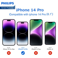 Philips Anti-Reflection Tempered Glass Screen Protector for iPhone 14/iPhone 13 Pro/iPhone 13 DLK5602 - 4 Pack (4 Pcs)