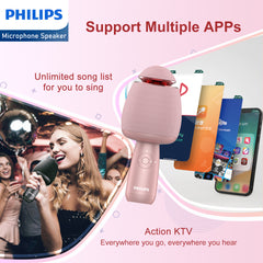 Philips Wireless Bluetooth Microphone For Karaoke / Speaker Handheld Mic Blue DLM9318CP