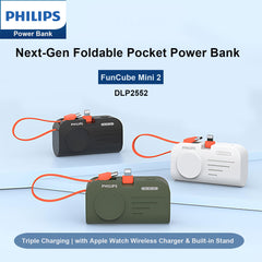 Philips Magnetic Portable Charger for iWatch, Mini 5000mAh Power Bank[Black, White, Green]