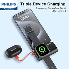Philips Magnetic Portable Charger for iWatch, Mini 5000mAh Power Bank[Black, White, Green]