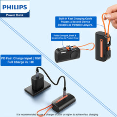 Philips Magnetic Portable Charger for iWatch, Mini 5000mAh Power Bank[Black, White, Green]