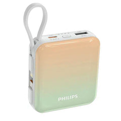 PHILIPS 22.5W Power Bank 2 in 1 | 10000mAh Laptop Portable Powerbank with Built-in USB-C USB-L Cable Battery Pack DLP5713