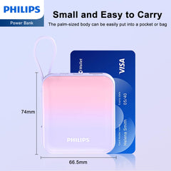 PHILIPS 22.5W Power Bank, 10000mAh Laptop Portable Powerbank with Built-in USB-C USB-L Cable Battery Pack DLP5713CW