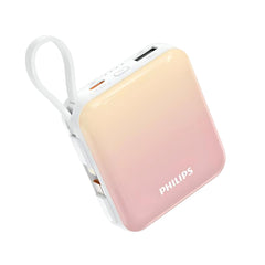 PHILIPS 22.5W Power Bank 2 in 1 | 10000mAh Laptop Portable Powerbank with Built-in USB-C USB-L Cable Battery Pack DLP5713