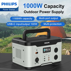 Philips Outdoor Power Supply 1000W High Power Mobile Power Station(DLP8092CG)