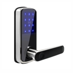 Buckko Locks Y22 Smart Lever Lock, Fingerprint, PIN Code, RFID Card, App and Key, Silver