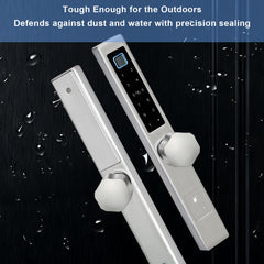 Buckko Locks BBA-002T-M Smart Knob Lock, Fingerprint, PIN Code, RFID Card, App and Key, Silver