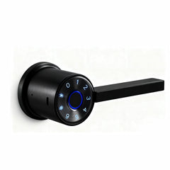 Buckko Locks T6 Smart Dial Lock, Round Dial, Fingerprint, PIN Code, RFID Card, App and Key, Black