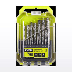 Ryobi 19 Piece Metric High Speed Steel Drill Bit Set