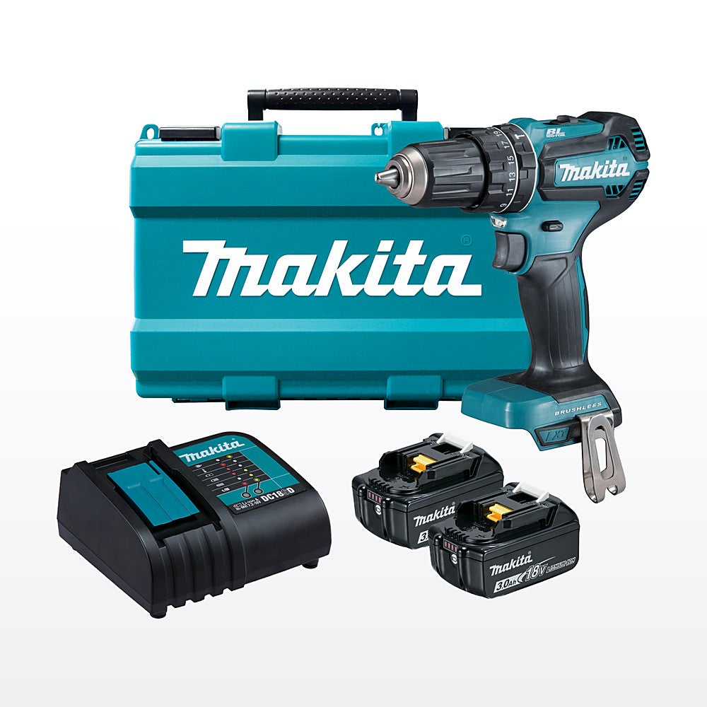 Makita 18V Brushless Hammer Driver Drill Kit DHP485SFE