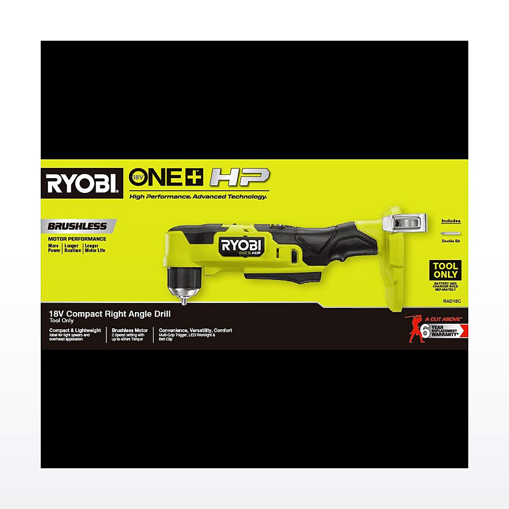 Ryobi 18V ONE+ HP Brushless Angle Drill RAD18C - Tool Only - image 6