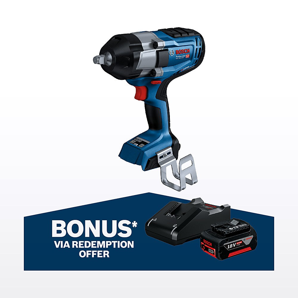 Bosch 18V Professional 1/2" BITURBO Brushless Impact Wrench GDS 18V-1000 - Skin Only