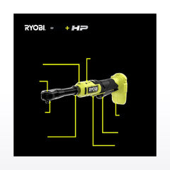 Ryobi 18V ONE+ HP Brushless 3/8” Extended Reach Ratchet - Tool Only - image 2