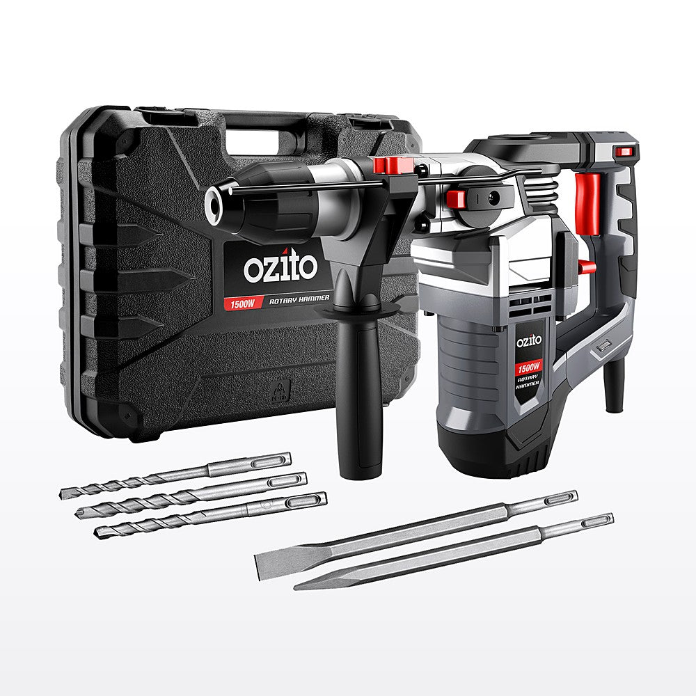 Ozito 1500W 5J Rotary Hammer Drill Kit RHD-1550