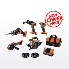 AEG 18V FUSION/Brushless 5-Piece 4.0Ah Kit