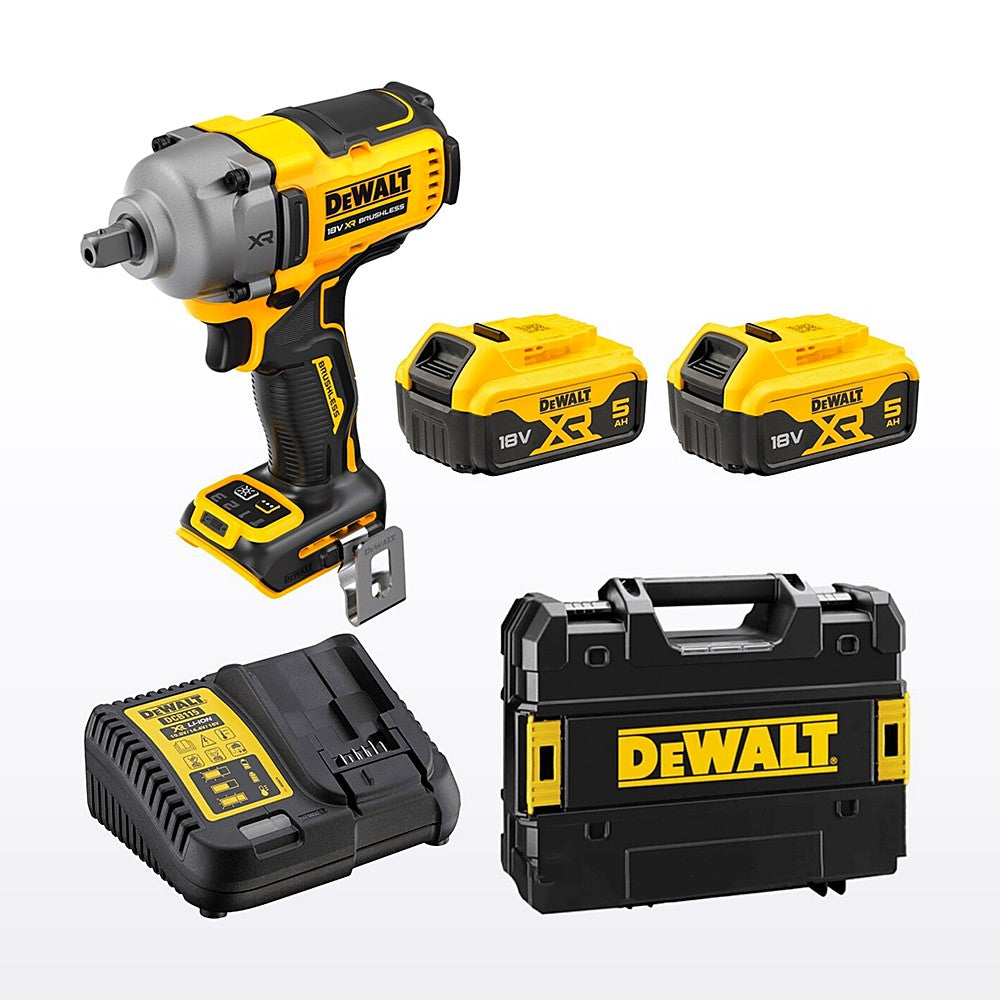 DeWALT 18V 5.0Ah XR 1/2" Brushless Detent Pin Impact Wrench Kit