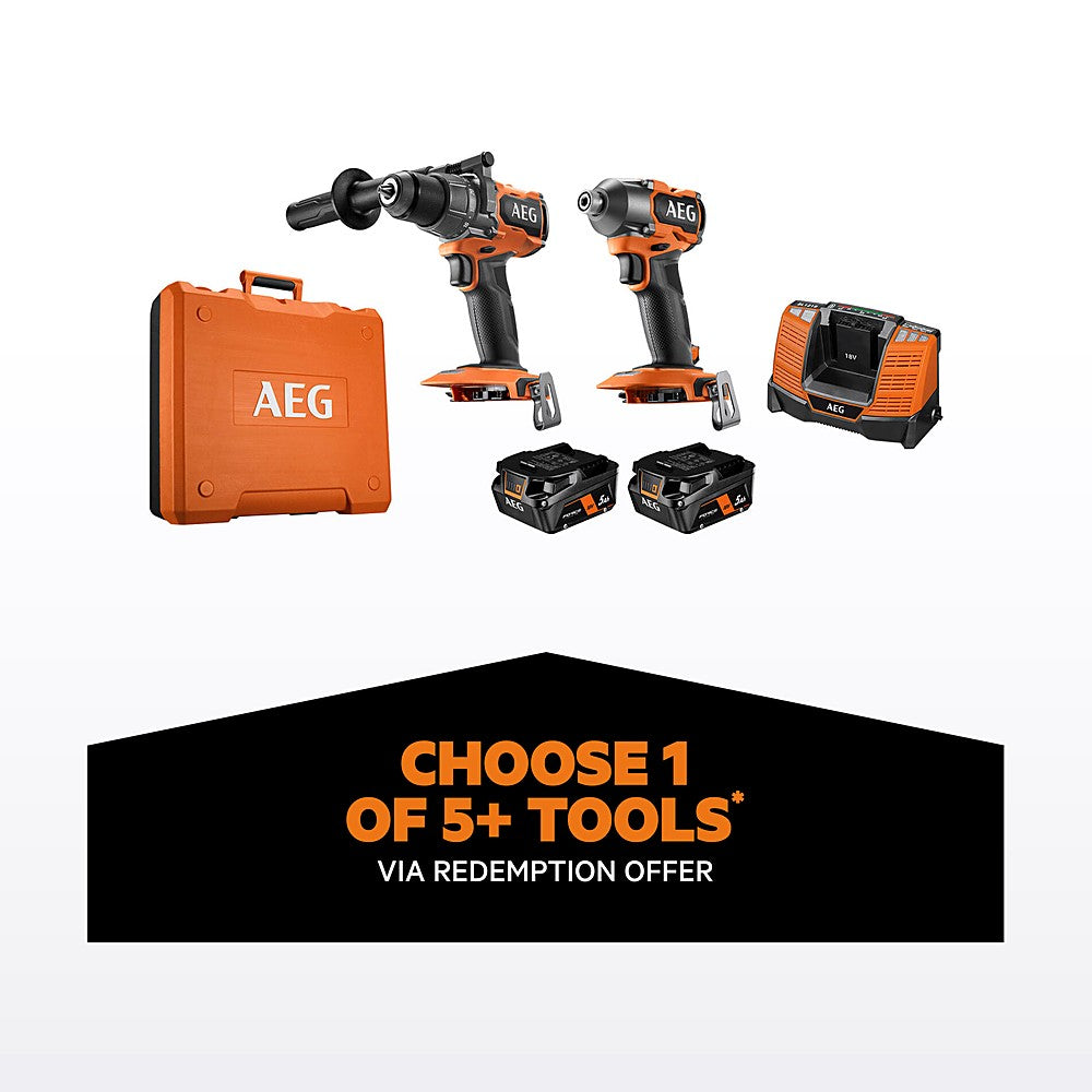 AEG 18V 5.0Ah 2 Piece FUSION Heavy Duty FORCE Kit