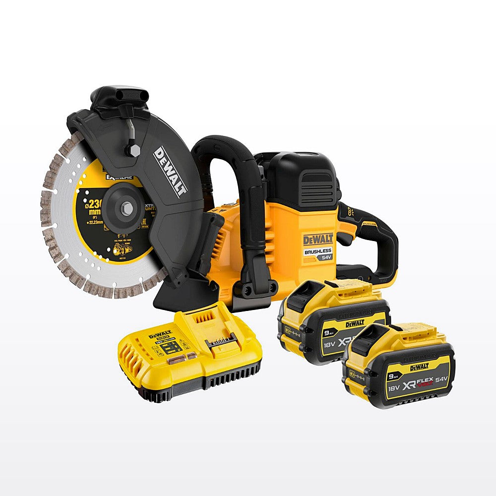 DeWALT 54V 9.0Ah 230mm XR FLEXVOLT Brushless Concrete Cut Off Saw Kit