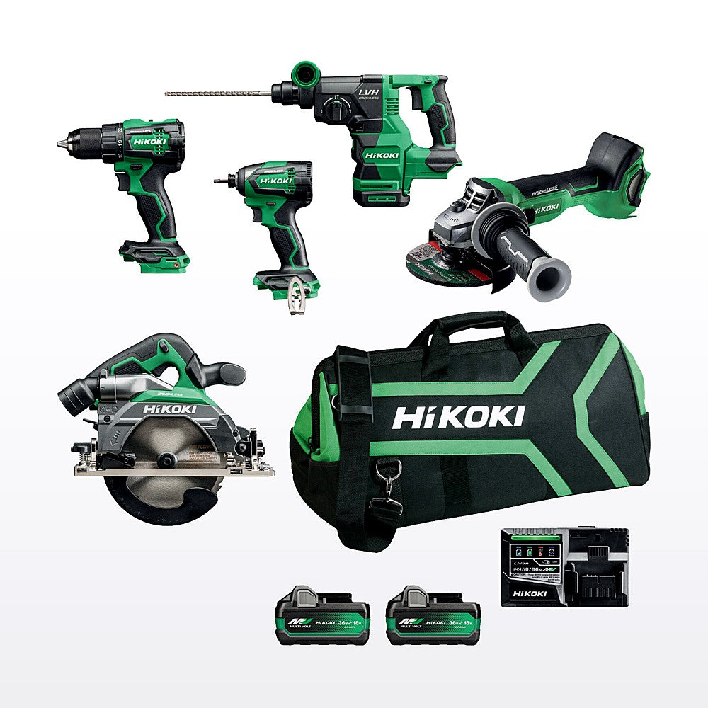 HiKOKI 18V 5 Piece Brushless Combo Kit KC18D5P2(HRZ) - image 2