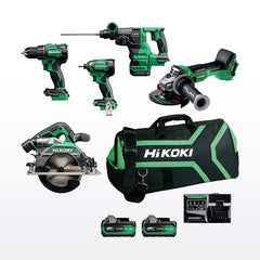 HiKOKI 18V 5 Piece Brushless Combo Kit KC18D5P2(HRZ) - image 2