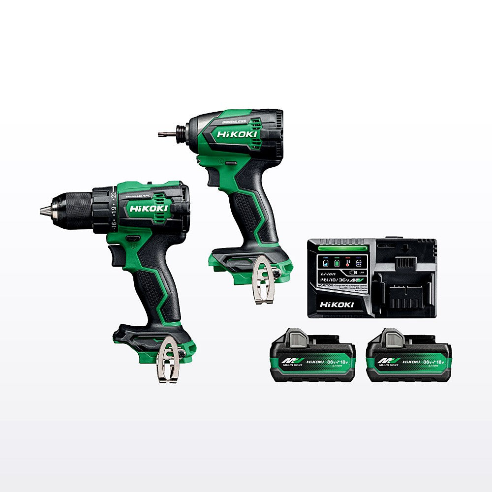 HiKOKI 18V 2 Piece Brushless Combo Kit KC18DE(HAZ) - image 2