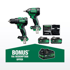 HiKOKI 18V 2 Piece Brushless Combo Kit KC18DE(HAZ)