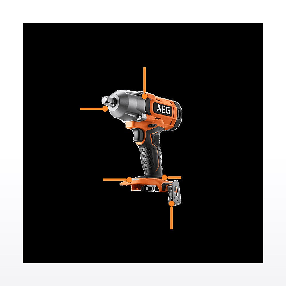 AEG 18V ½” 3-Speed Impact Wrench - Skin Only - image 2
