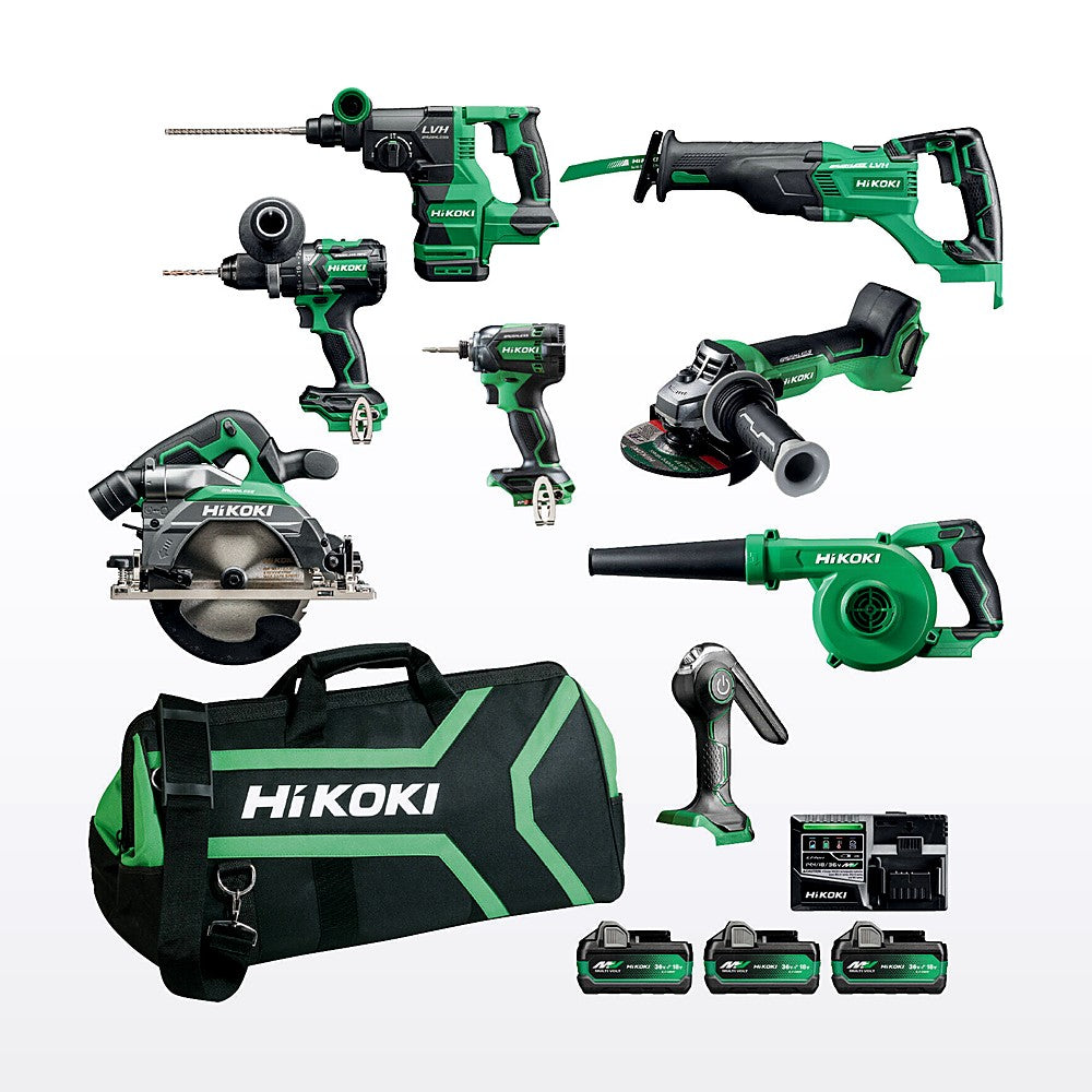 HIKOKI 18V Brushless 8pce Combo Kit KC18D8P3(HRZ) - image 2