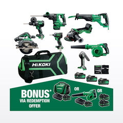 HIKOKI 18V Brushless 8pce Combo Kit KC18D8P3(HRZ)