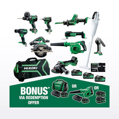 HIKOKI 18V 10 Piece Brushless Combo Kit KC18D10P2(HRZ)