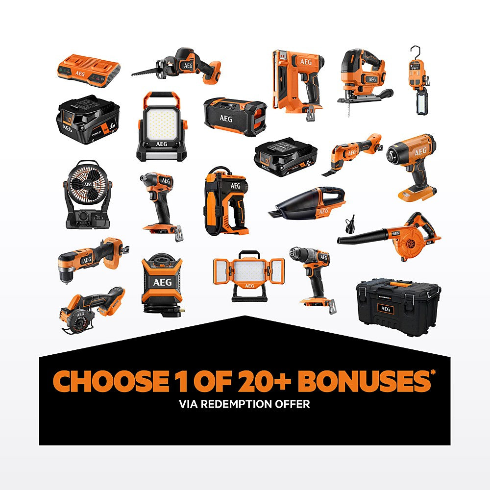 AEG 18V 9-Piece FUSION/Brushless 5.0Ah FORCE Kit - image 2