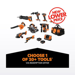 AEG 18V 9-Piece FUSION/Brushless 5.0Ah FORCE Kit