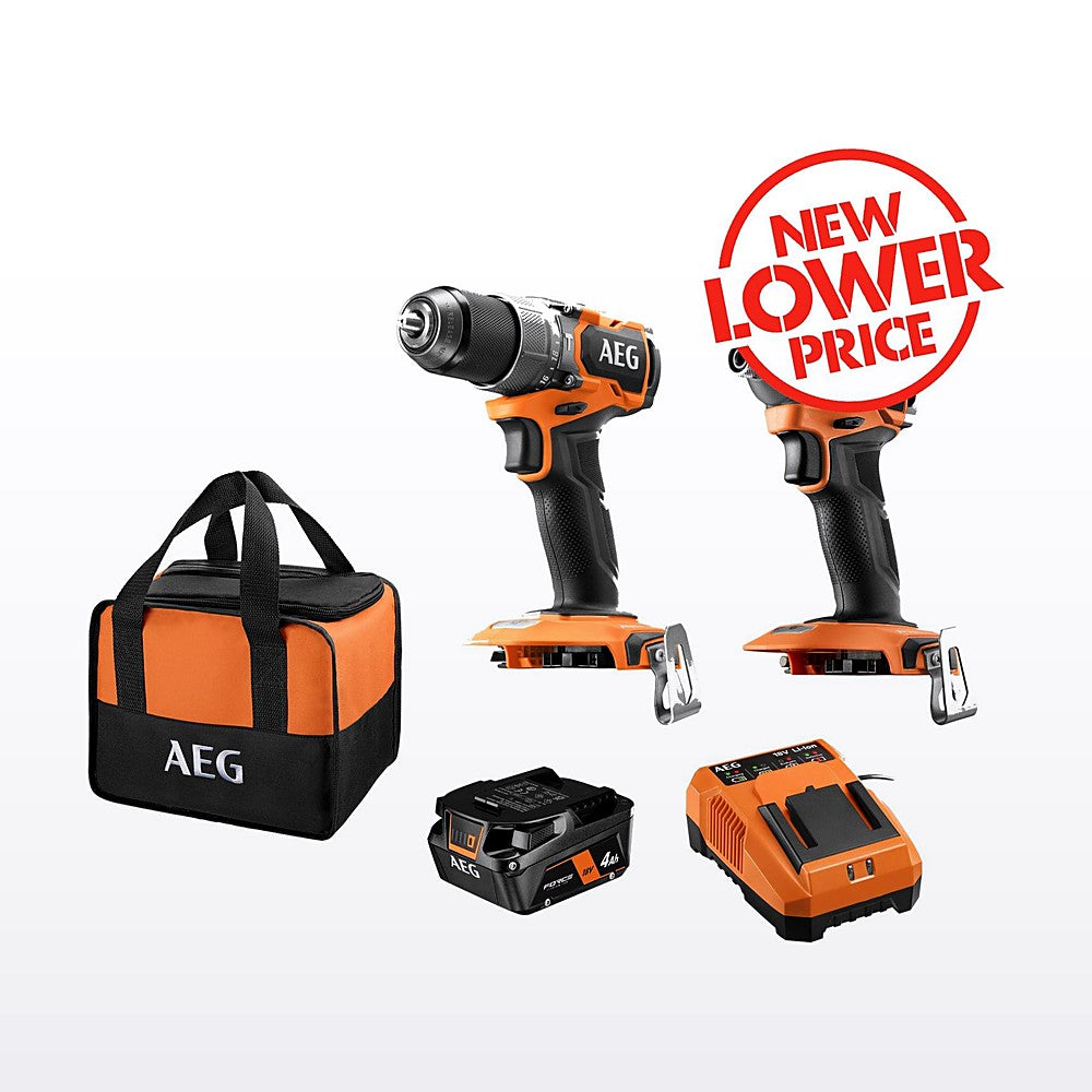 AEG Powertools 18V Brushless Sub Compact 2-Piece 4.0Ah Kit
