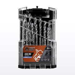 Full Boar 25 Piece HSS M2 Drill Bit Set