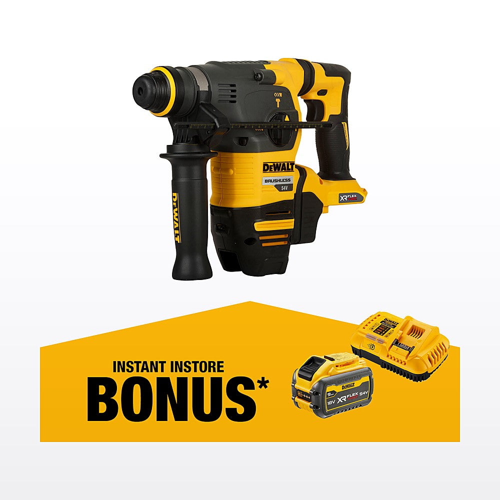 DeWALT 54V XR FLEXVOLT 30mm SDS-Plus Hammer Drill DCH333NT-XJ - Bare Unit