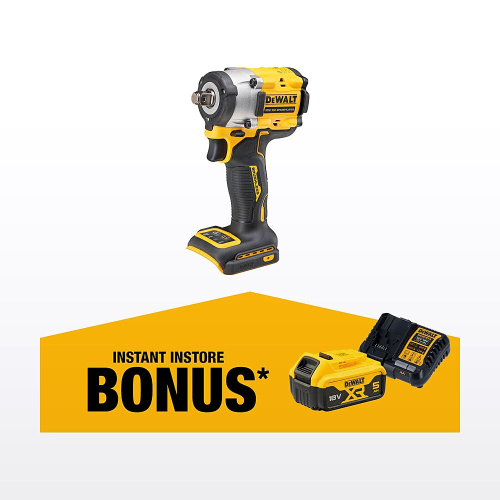 DeWALT 18V XR Cordless Brushless 1/2" Hog Ring Impact Wrench - Bare Unit