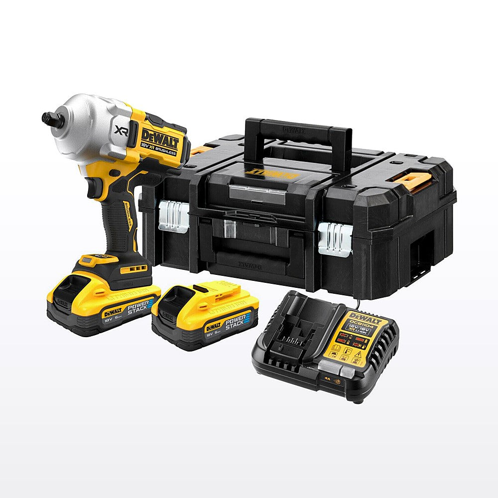 DeWALT 18V Brushless Cordless Torque Wrench 5.0Ah Kit DCF961H2T-XE