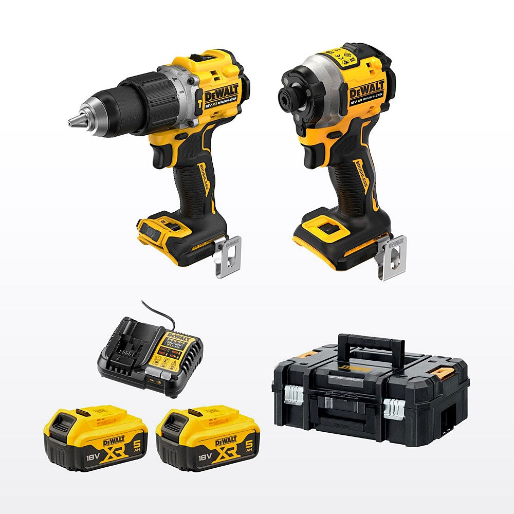 DeWALT 18V XR 2 Piece 5.0Ah Compact Combo Kit DCZ2050P2T-XE