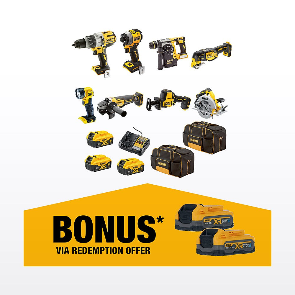 DeWALT 18V XR 5.0Ah 8 Piece Combo Kit DCZ801P3-XE - image 2