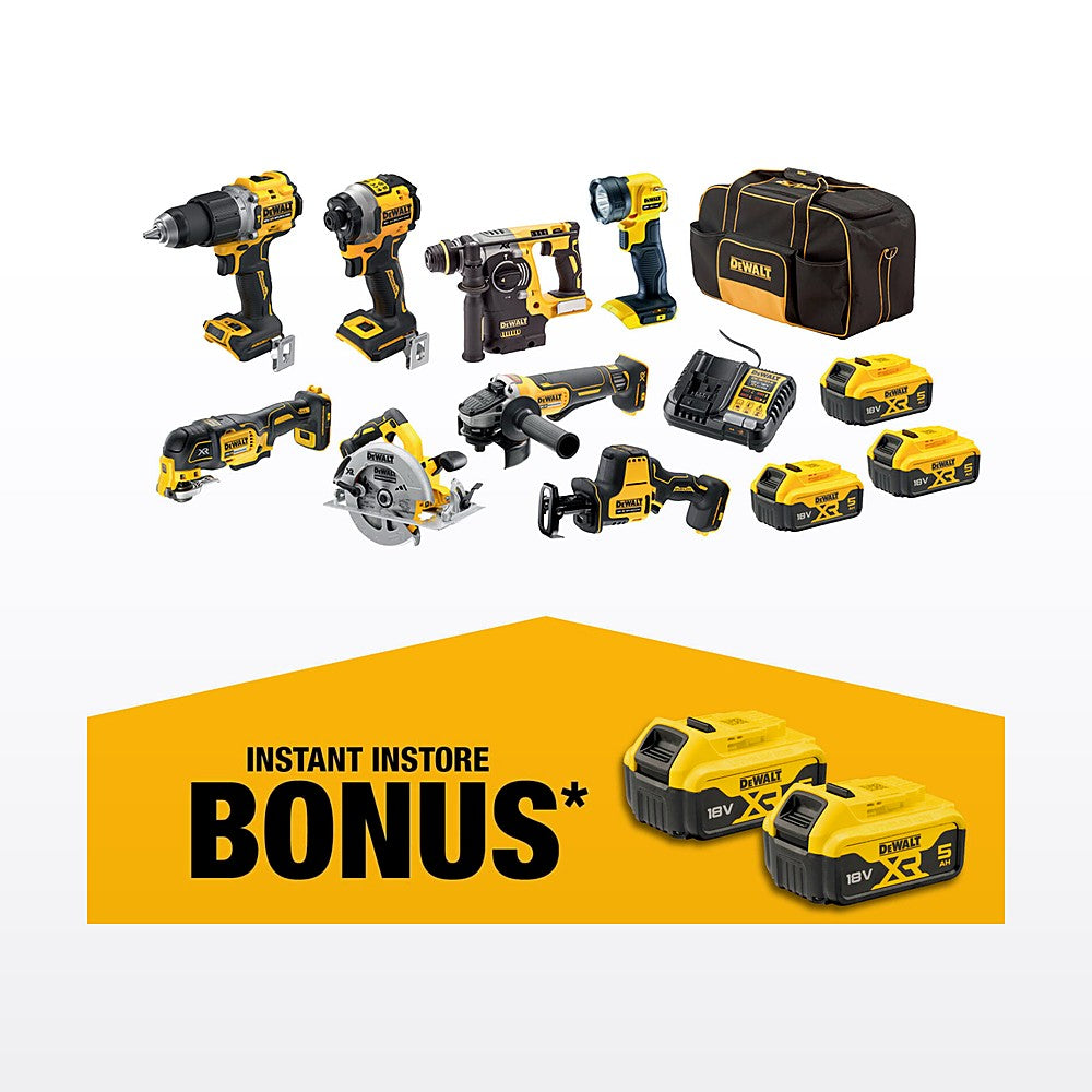DeWALT 18V XR 5.0Ah 8 Piece Combo Kit DCZ801P3-XE