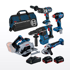 Bosch 18V Professional Brushless 5PCE 2X5.0AH Kit 0615990N3D
