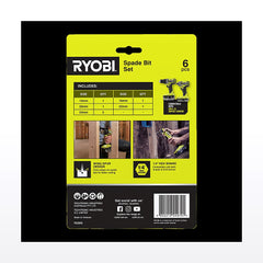 Ryobi 6 Piece Spade Bit Set