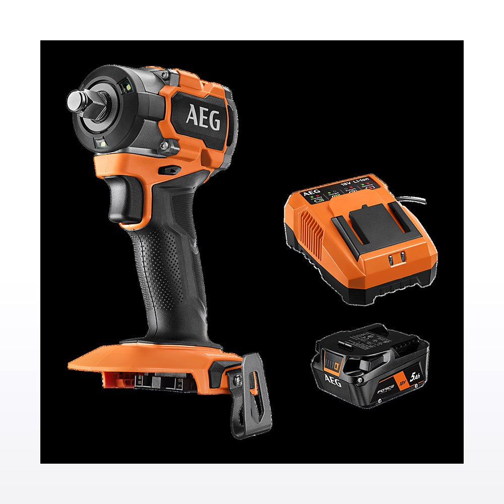 AEG 18V Sub Compact Impact Wrench 5Ah Kit