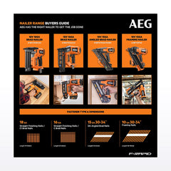AEG 18V F-RAPID 15GA DA Angled Brad Nailer 5Ah FORCE Kit - image 5