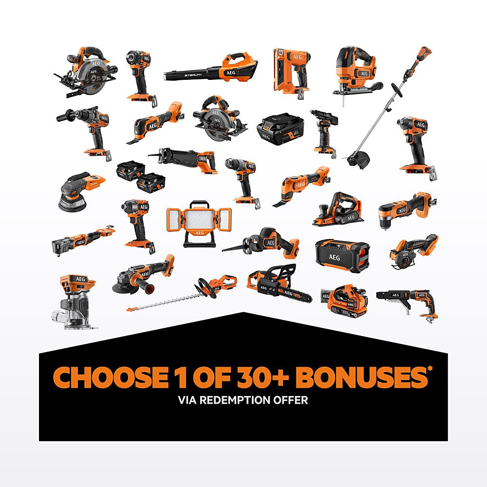 AEG 18V FUSION/Brushless 15-Piece 5Ah FORCE Kit A18FX15C254B - image 2