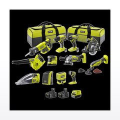 Ryobi 18V ONE+ 12 Piece 4Ah Kit