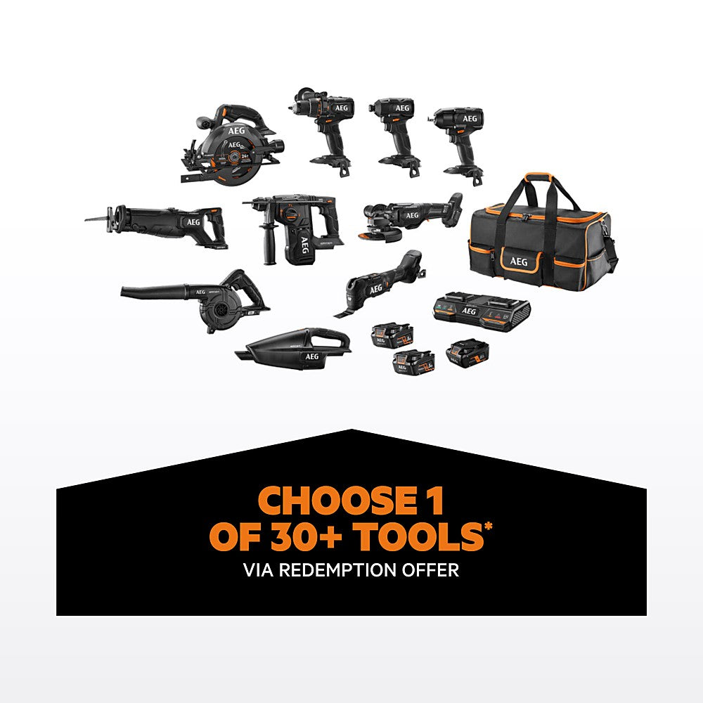 AEG 18V FUSION Limited Edition 10-Piece Combo 8Ah/5Ah FORCE Kit