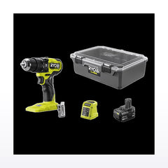 Ryobi 18V ONE+ HP Brushless Compact Hammer Drill 4Ah Kit & LINK Organiser