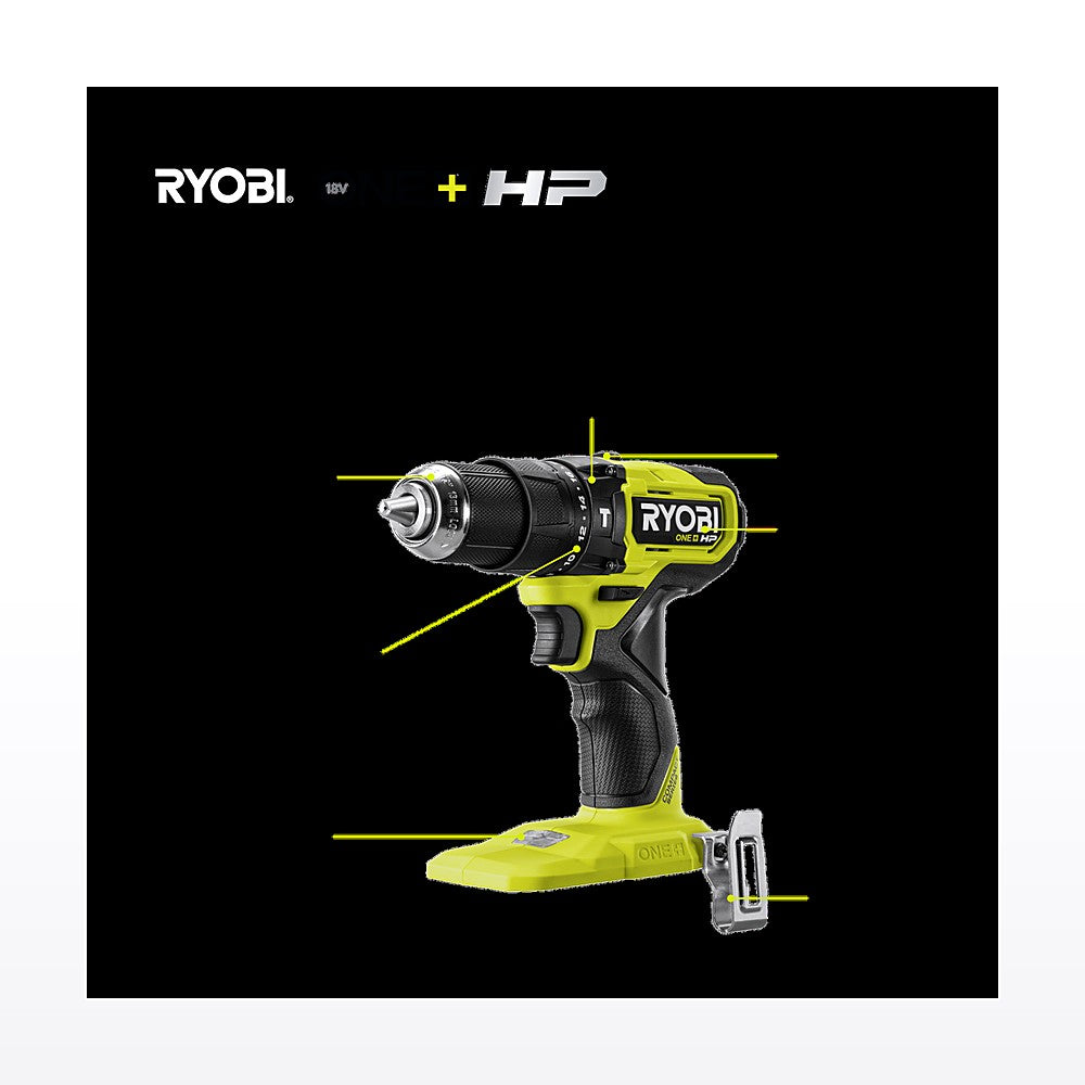 Ryobi 18V ONE+ HP Brushless Compact Hammer Drill RPD18C1 - Tool Only - image 2