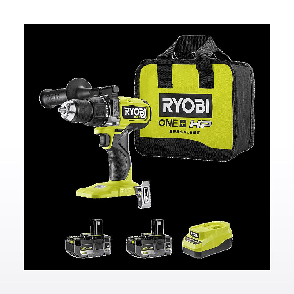 Ryobi 18V ONE+ HP™ High Torque Hammer Drill 2x HP 4Ah Kit